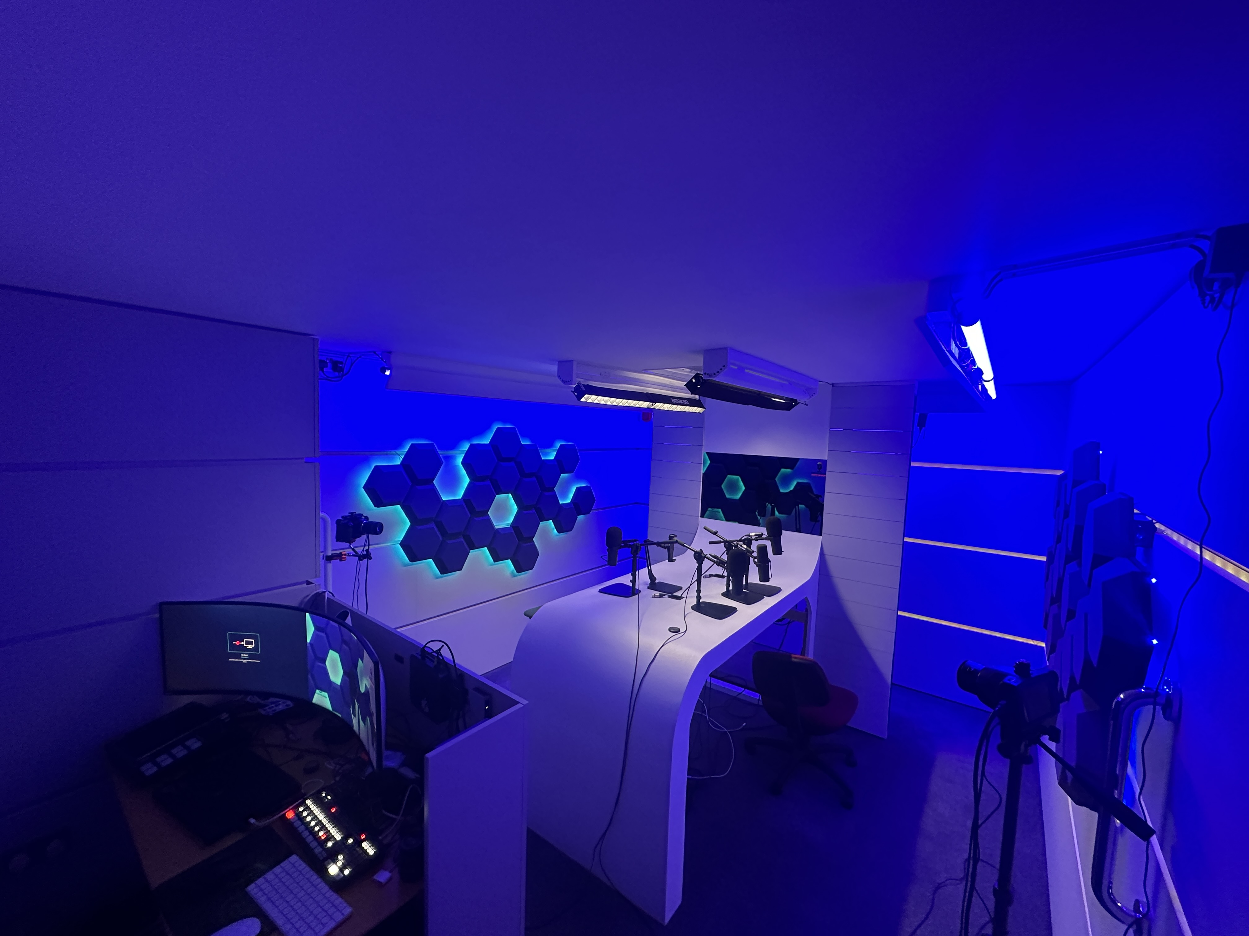 Producer/technician working in the studio